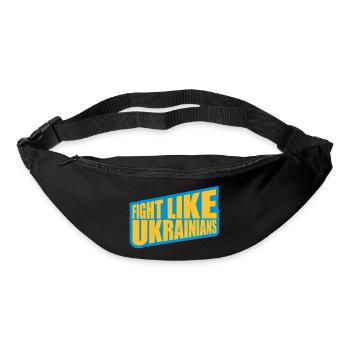 fight like ukrainians quote - Bum bag - black - Front