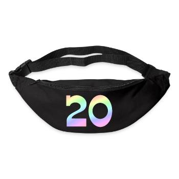 Jubiläum, 20 pastell Verlauf - Gürteltasche - Schwarz - Vorne