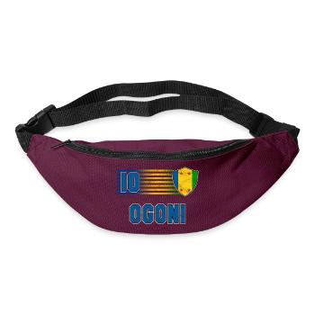 Équipe de football Ogoni - Sac banane - bordeaux  - Devant