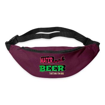 Super bière Vêtements Bière à boire Beer Pong - Sac banane - bordeaux  - Devant