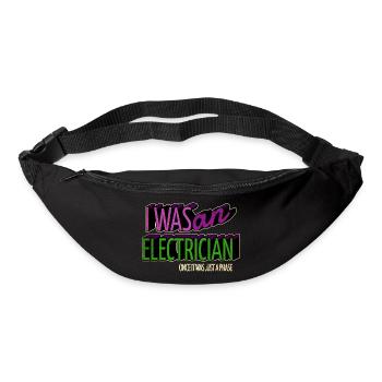 electrician bib humor present retired happy funny - Gürteltasche - Schwarz - Vorne