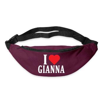 t-shirt J’adore Gianna idée cadeau t-shirt - Sac banane - bordeaux  - Devant