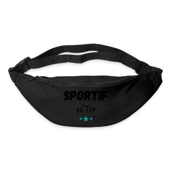 sportif au top idée cadeau - Sac banane - noir - Devant