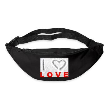 ZoffArt I love LOVE - Gürteltasche - Schwarz - Vorne
