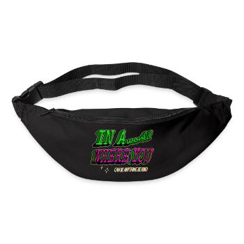funny sayings birthday fruit cool fun go vegan - Bum bag - black - Front