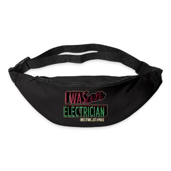 quote electrician humor funny electrician engineer - Gürteltasche - Schwarz - Vorne