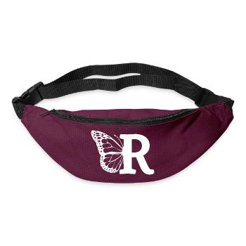 letter R butterfly - Bum bag - burgundy - Front