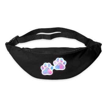 Galaxie des pattes de chien - Sac banane - noir - Devant