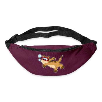 Erdmännchen Taucher Schwimmbrille Tauchen - Gürteltasche - Burgunderrot - Vorne