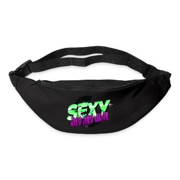 happy vegan meal bday gift idea go vegan food - Gürteltasche - Schwarz - Vorne