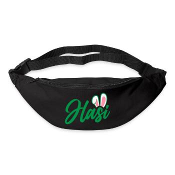 Hasi - süße Häschenohren | Farben änderbar - Gürteltasche - Schwarz - Vorne