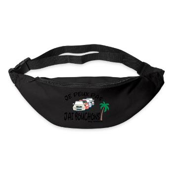 Je peux pas j’ai bouchons 972 971 973 974 - Sac banane - noir - Devant