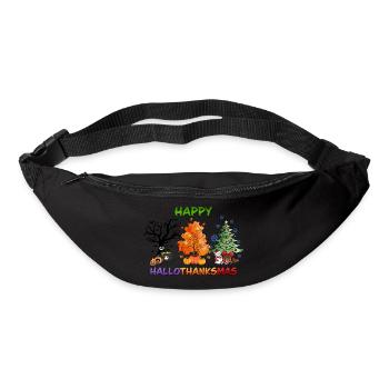 Happy Hallothanksmas Christmas Tree - Bum bag - black - Front