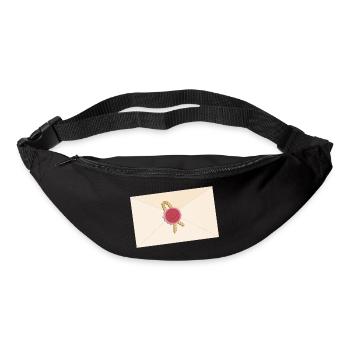 geschlossener Briefumschlag mit Siegel - Gürteltasche - Schwarz - Vorne