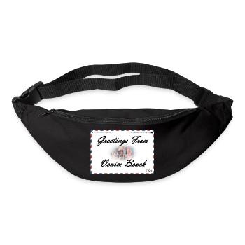 Venice Beach souvenir postcard - Bum bag - black - Front