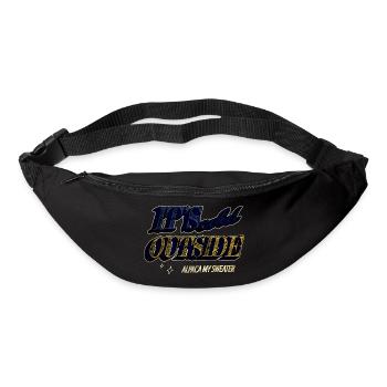 Idée cadeau Happy Bodybuilder Fun Père Noël mignon - Sac banane - noir - Devant