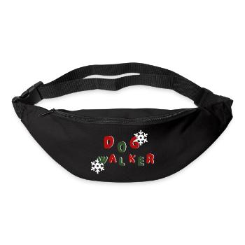 Gassi - Weihnachten - Hundeliebhaber - Dogmas - Gürteltasche - Schwarz - Vorne