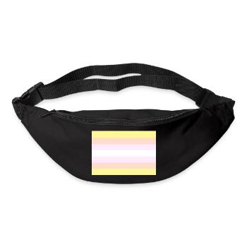 Pangender pride flag - Bum bag - black - Front
