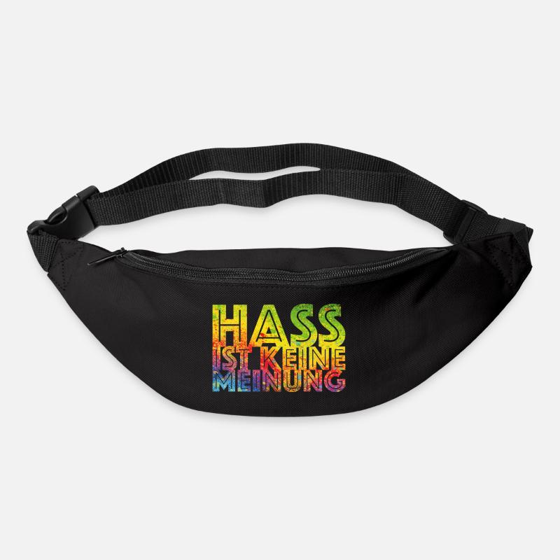 Hate is not an opinion - Bum bag - black