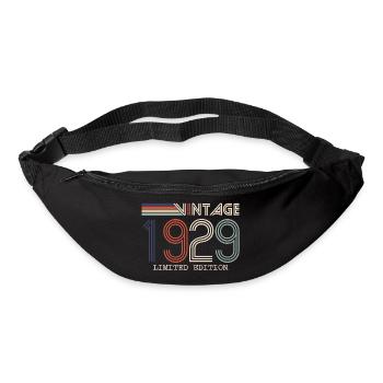 Jahrgang 1929 Jubiläumsgeschenk - Jahrgang 1929 - Gürteltasche - Schwarz - Vorne