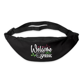 Bienvenue au printemps - Sac banane - noir - Devant
