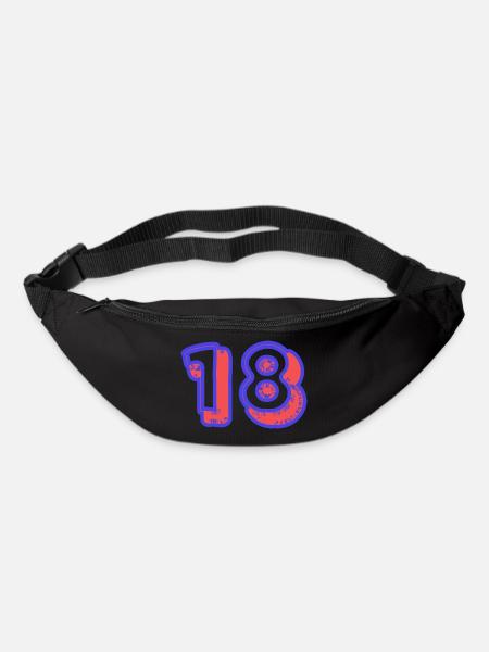 18. 18 ANS. 18e ANNIVERSAIRE. ANNIVERSAIRE 18 ANS. - Sac banane - noir
