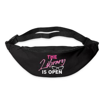 The library is open - Gürteltasche - Schwarz - Vorne