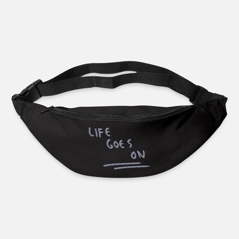Life goes on - Gürteltasche - Schwarz