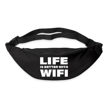 LIFE IS BETTER WITH WIFI - Bum bag - black - Front