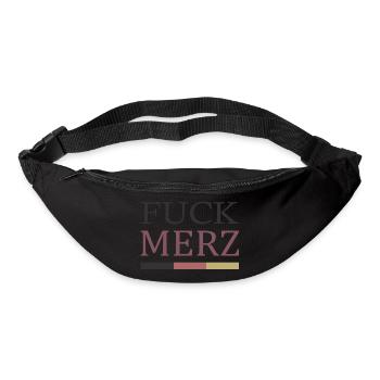 fuck merz - Gürteltasche - Schwarz - Vorne