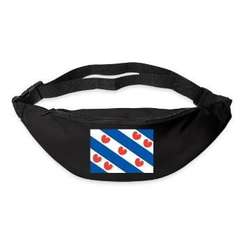 Friesische Flagge - Gürteltasche - Schwarz - Vorne