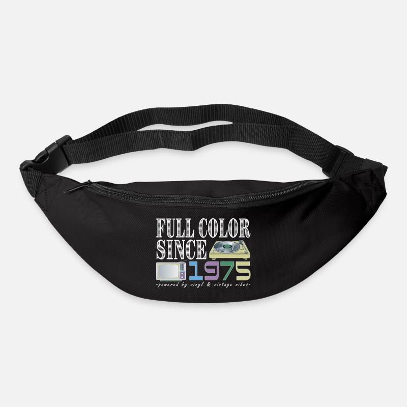 Vintage 1975 Rétro Design coloré - Sac banane - noir
