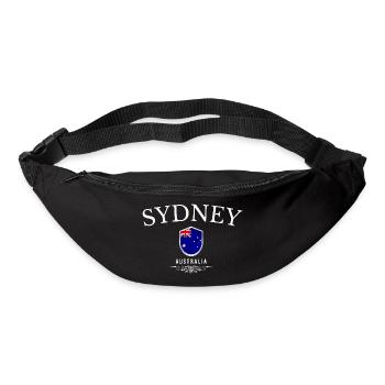 Sydney Australien, elegantes und minimalistisches Design - Gürteltasche - Schwarz - Vorne