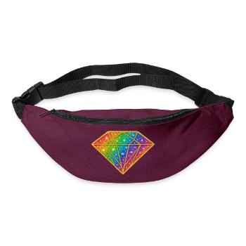 Rainbow Diamond Glitter - Bum bag - burgundy - Front