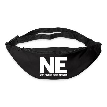 NE? Chemise de rejet cool avec un message clair - Sac banane - noir - Devant
