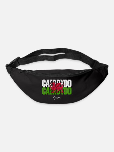Cardiff Wales, Welsh pride - Bum bag - black