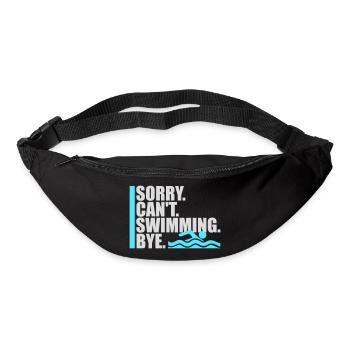 Sorry Can't Swimming Bye Swimmer Excuse Humor - Bum bag - black - Front