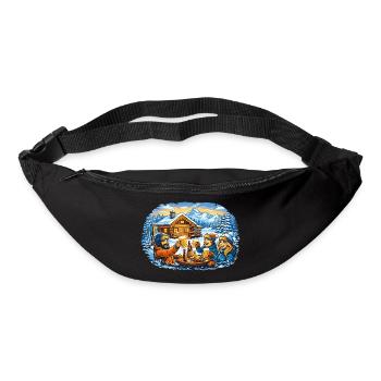 Après ski hut – vacances d’hiver entre amis - Sac banane - noir - Devant