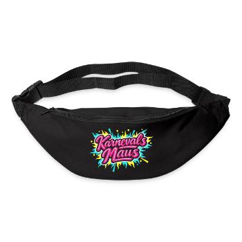 Karnevalsmaus Lustig Süß Party Geschenk - Gürteltasche - Schwarz - Vorne
