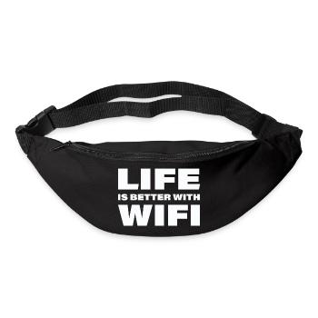 LIFE IS BETTER WITH WIFI - Bum bag - black - Front