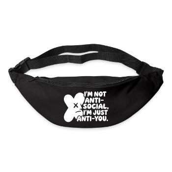 I'm Not Anti Social Introvert Humor Saying - Bum bag - black - Front