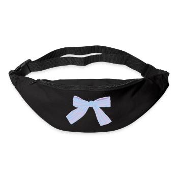 Nœud pastel Bleu-Violet - Sac banane - noir - Devant