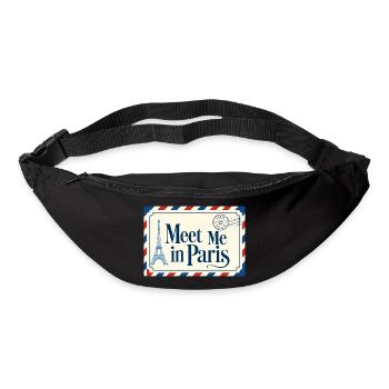 Meet Me in Paris Poster - Bum bag - black - Front