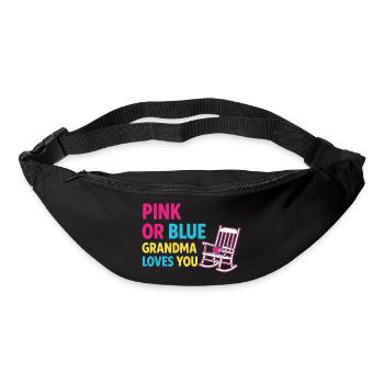 Geschlechterenthüllung Babyparty Rosa oder Blaue Oma - Gürteltasche - Schwarz - Vorne