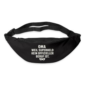 Oma: Weil Superheld kein offizieller Beruf ist - Gürteltasche - Schwarz - Vorne