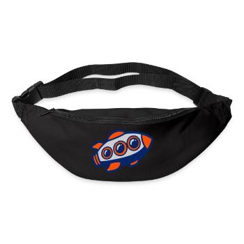 Space Rocket Illustration - Bum bag - black - Front