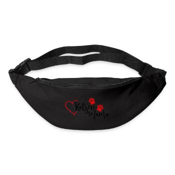 Katzen Mama - Gürteltasche - Schwarz - Vorne