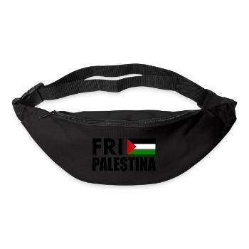 Fri palestina - Sac banane - noir - Devant