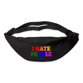 I hate people - Bum bag - black - Front