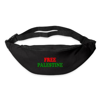 Free palestine - Sac banane - noir - Devant